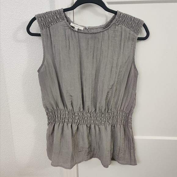 Maurices Crinkle Sleeveless Peplum Top - Picture 1 of 5